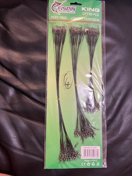 ŻYŁKA PRZYPON 60 SZT 15/20/25 CM TEST 15KG