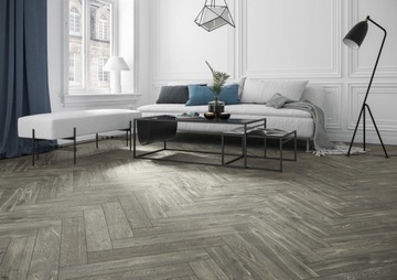 Плитка под дерево 20x120 ПАРКЕТ серый/графит