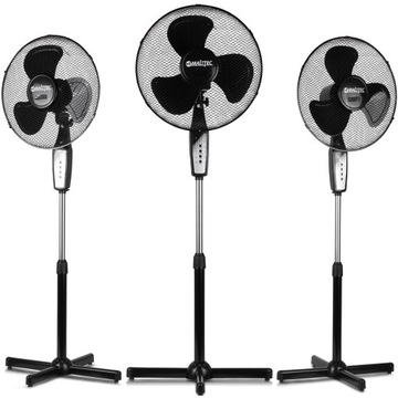 WENTYLATOR STOJĄCY PODŁOGOWY MOCNY DOMOWY OSCYLACJA TIMER PILOT