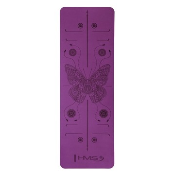 MATA DO JOGI VIOLET YM10 HMS MATERIAŁ TPE JOGA PILATES ĆWICZENIA