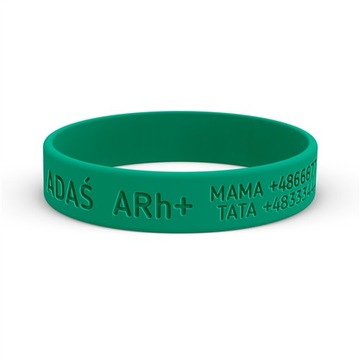 Opaska Informacyjna dla Dziecka KidsTag XS 13,5cm Zielona