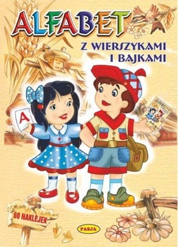Alfabet z wierszykami i bajkami + naklejki PASJA 2024