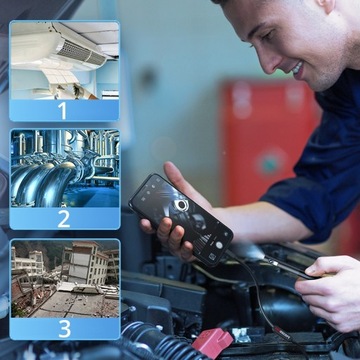 DUO ИНСПЕКЦИОННАЯ КАМЕРА ЭНДОСКОП LED 1920*1080p FHD WIFI Android iOS IP67 3 м