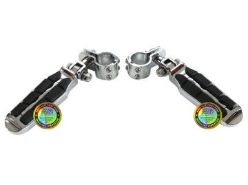 Коляски Подставки для ног на дугах Зажимы 32 мм и 25,4 мм + Резинки измельчителя Хром