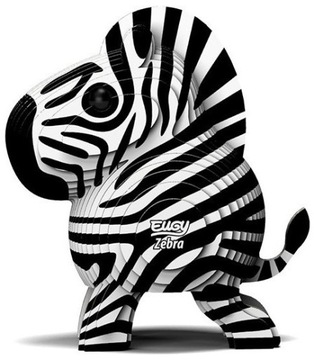 UKŁADANKA ZABAWA SENOSRYCZNA ZEBRA PUZLLE 3D EKO