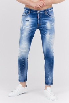 DSQUARED2 Niebieskie jeansy męskie SKATER JEAN 52