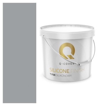 TYNK SILIKONOWY SZARY Z ODCIENIEM NIEBIESKIEGO 25KG GRANULACJA 1.5mm