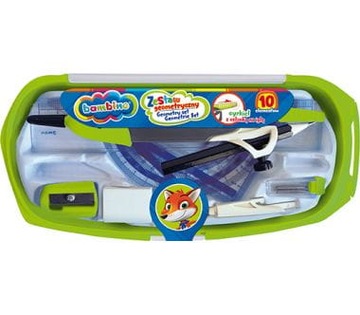 Zestaw geometryczny BAMBINO 10 elementów cyrkiel