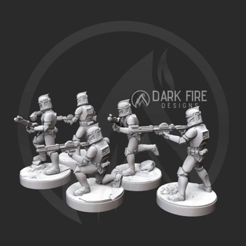Модель Republic Trooper Rifle Squad подходит для игры Star Wars Legion.