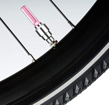 Велосипедные клапаны светящиеся неоновым розовым, 2 шт.
