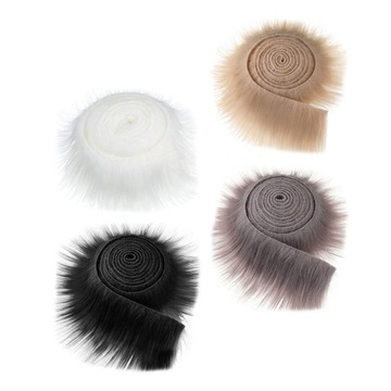Dekoracja Domu Faux Fur Biała Wstążka