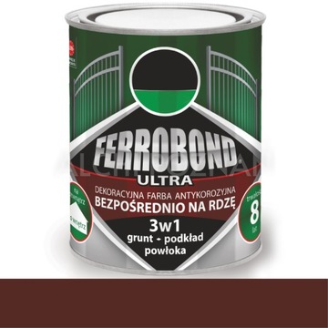Ferrobond Ultra na rdze POŁYSK 3w1 CZERWONY 0,7L