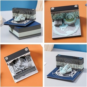 Sci Fi papierowa rzeźba ziemia kalendarz 3D trójwymiarowy piękno wysoka sie