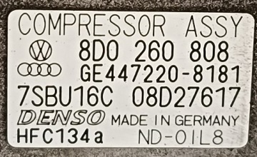 AUDI A4 B5 LIFT 00 R 1.9 TDI КОМПРЕССОР КОНДИЦИОНЕРА ВОЗДУХА