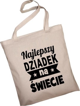 TORBA BAWEŁNIANA EKO NA RAMIĘ ZAKUPY PREZENT DLA DZIEŃ BABCI I DZIADKA 489