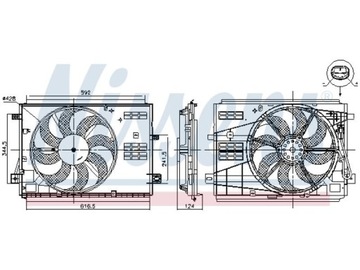 VENTILÁTOR CHLADIČŮ CITROEN C4 SPACE TOURER 1.2-2.0