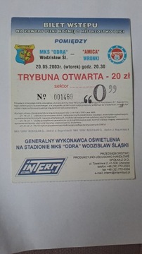 ODRA WODZISŁAW - AMICA WRONKI 20-05-2003