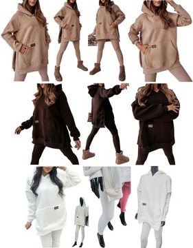 СПОРТИВНЫЙ КОМПЛЕКТ СВИТШОТ С КАПЮШОНОМ ЛЕГИНСЫ В РЕБРУШКУ S