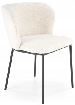 Krzesło K518 Halmar Metalowe, Boucle Kremowe, Elegancja i Styl