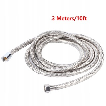 БЕСКРУЧНОЙ СТАЛЬНОЙ ДУШЕВОЙ ШЛАНГ 300 СМ ХРОМ