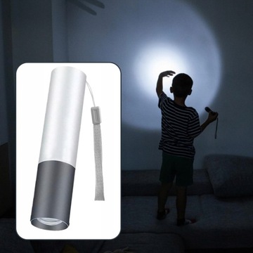 Фонарик из алюминиевого сплава, перезаряжаемый, серый,