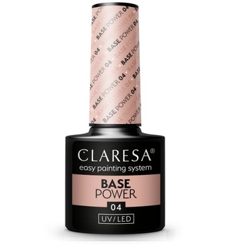 Claresa Baza hybrydowa do paznokci POWER 04 base coat cover baza budująca