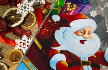 РОЖДЕСТВЕНСКИЕ ПАКЕТЫ ИЗ ФОЛЬГИ ЦЕЛЛОФАНОВЫЕ ПОДАРОЧНЫЕ ПАКЕТЫ САНТА 20х35 5 шт.