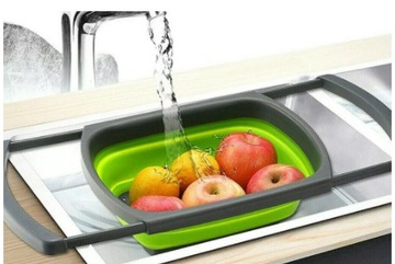 Складной дуршлаг, выдвижной силиконовый дуршлаг, кухонное сито.