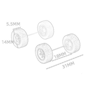 4 шт. 1: 64 колеса автомобиля, имитационная модель шин с автомобилем Argent B