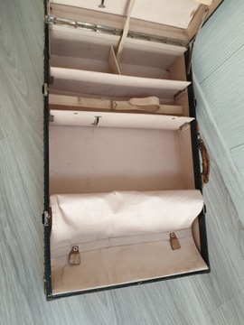 довоенный чемодан, старинный деревянный сундук, антиквариат, старый