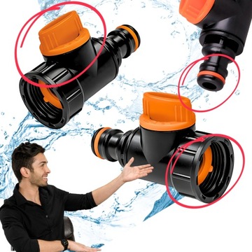 САДОВЫЙ БЫСТРОРАЗЪЕМНЫЙ СОЕДИНИТЕЛЬ ДЛЯ ЛЕНТЫ с клапаном GW 3/4