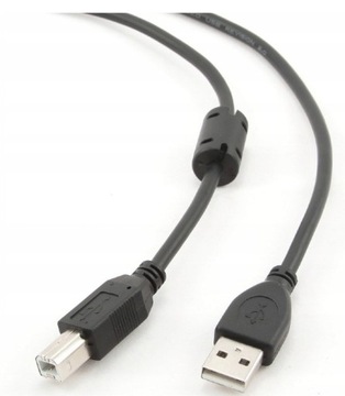CABLEXPERT kabel USB-A - USB-B AM-BM rdzen ferrytowy gruby 1.8m