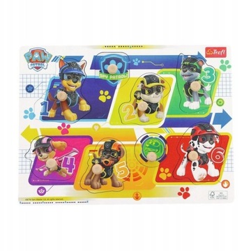 Edukacyjne drewniane puzzle układanka Psi Patrol Trefl