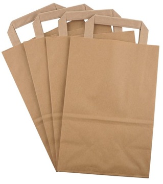 Torba papierowa klockowa ucho 28/16/35 cm 10szt
