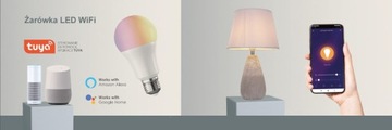 Набор из 2 многоцветных светодиодных лампочек RGB+W E27 WiFi TUYA Smart Bulb