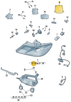 ZAŚLEPKA OSŁONA REFLEKTORA LEWA SKODA OCTAVIA II