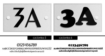 Tablica numeracyjna - adresowa adres 3D numer na dom 16x8 aluminium