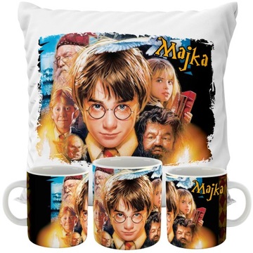 ZESTAW KUBEK + PODUSZKA HARRY POTTER IMIĘ PREZENT