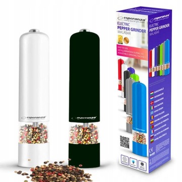 ЭЛЕКТРИЧЕСКАЯ МЕЛЬНИЦА ДЛЯ ПЕРЦА И СОЛИ, СПЕЦИИ, СВЕТОДИОДНАЯ ПОДСВЕТКА, НАБОР 2 ШТ.