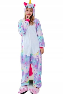 UNICORN PIŻAMA JEDNOROŻEC KIGURUMI ONESIE S (P051)