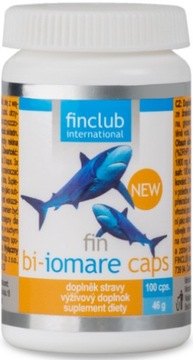 FIN BI-IOMARE CAPS 100 FINCLUB olej z wątroby z rekina EPA, DHA Omega-3