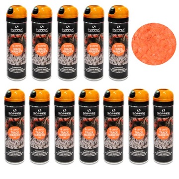 Farba geodezyjna Soppec Fluo Track Marker Spray pomarańczowy 12szt.