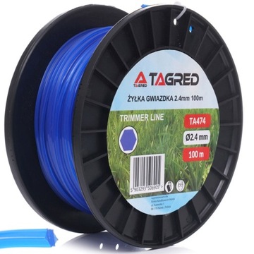 ŻYŁKA DO KOSY SPALINOWEJ GWIAZDKA 2,4mm 100m MOCNA