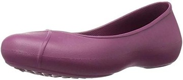 CROCS LEKKIE BALERINY OLIVIA FIT DO PRACY OCIEPLANA WKŁADKA W8 38-39 38,5