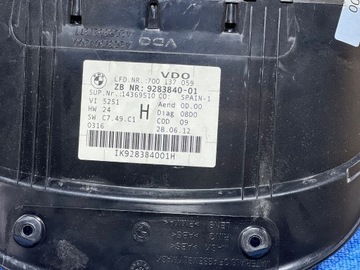 BMW E84 E90 E91 E92 E93 PŘÍSTROJOVÁ DESKA BUDÍKY N47 DIESEL EVROPA 9283840