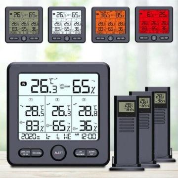LCD Bezdrátová Meteorologická Stanice, Vlhkoměr 3 Senzory
