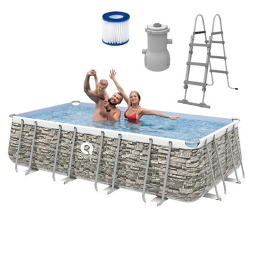 AVENLI ROCKY ПРЯМОУГОЛЬНЫЙ САДОВЫЙ БАССЕЙН С НАСОСОМ 400x200 КОМПЛЕКТ