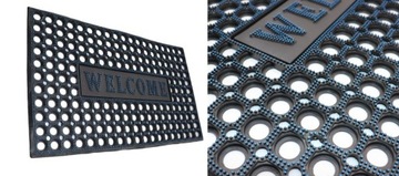 КОВРИК ВХОДНОЙ РЕЗИНОВЫЙ АЖУРНЫЙ ДЛЯ УХОДНОЙ ОБУВИ, ДОБРО ПОЖАЛОВАТЬ