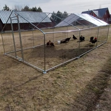 WYBIEG DLA KUR KRÓLIKÓW PTAKÓW KURNIK WOLIERA KLATKA ZAGRODA KOJEC 3x2x2M