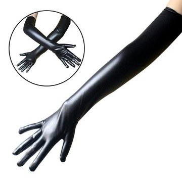 Damskie 21 długie skórzane rękawiczki Cosplay
